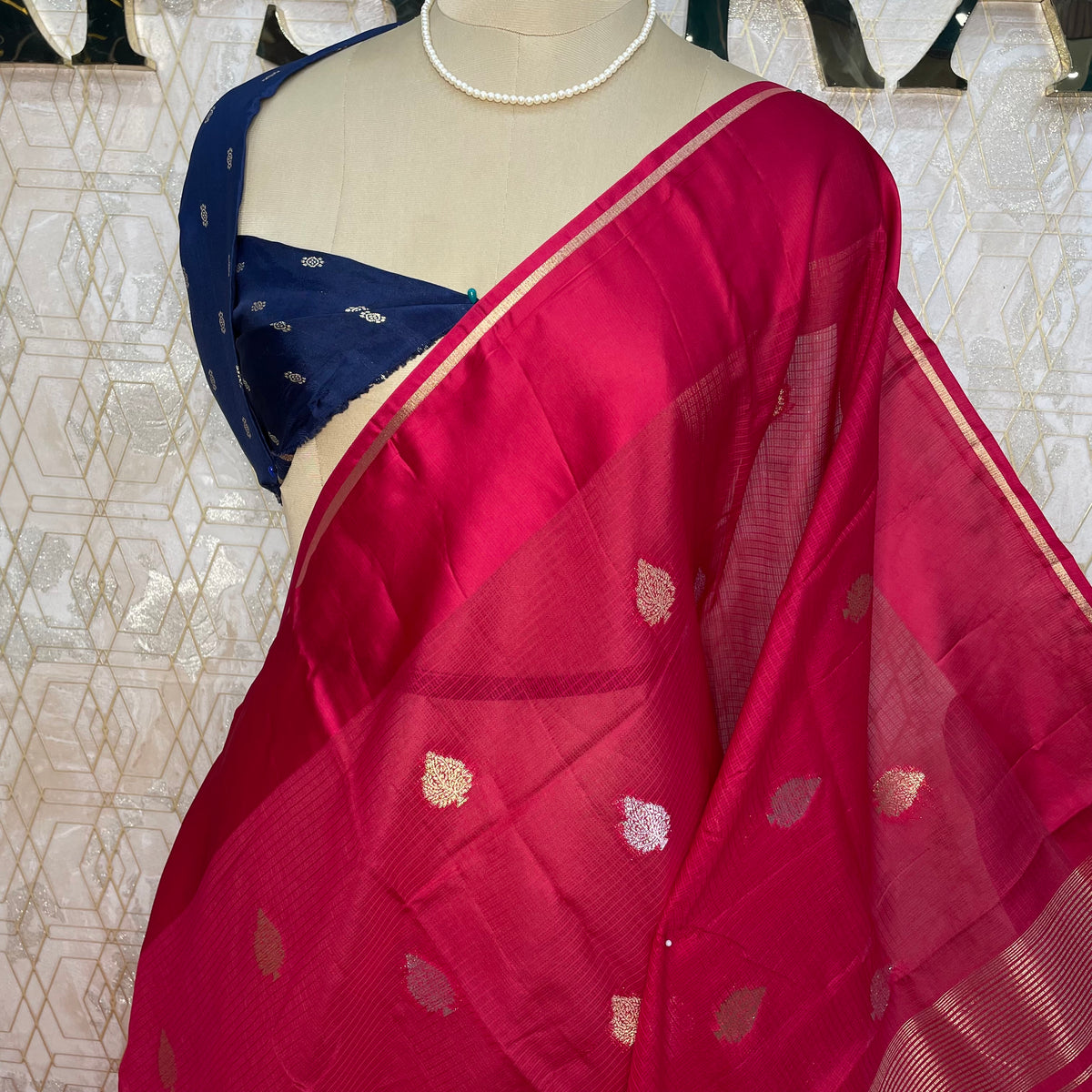 Pink n Blue Kota Doriya Saree 312