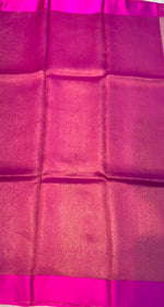 Gold n Pink Pure Tissue Organza Saree 11