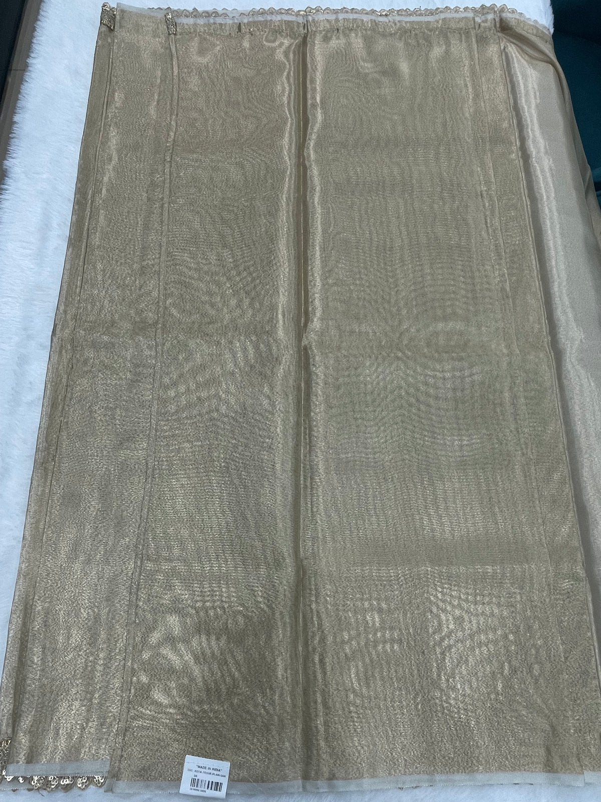 Gold Designer Tissue Saree 09