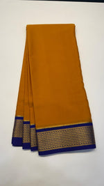 Musturd Yellow Pure Mysore Silk Crepe Saree 01