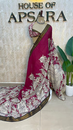 Pink Pen Kalamkari Saree 104