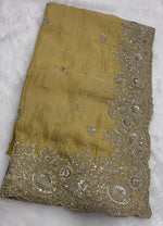 Yellow Shimmer Designer Saree