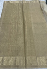 Gold Designer Embroidery Work Tissue Saree 09