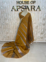 Yellow Jute Lenin Saree 78