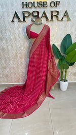 Red Banarasi Georgette Saree 96
