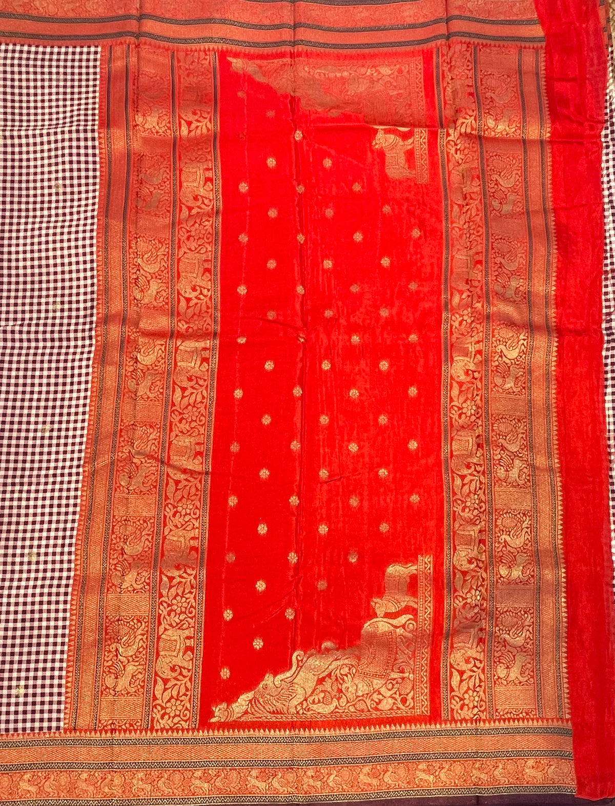 Purple n Orange Soft Silk Vintage Saree 300