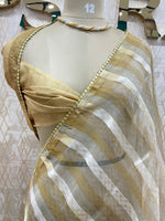 Yellow Tissue Stripes Saree 29