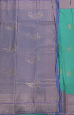 Sea Blue n Lavender Semi Silk Saree 42