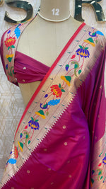 Pink Soft Silk Paithani Saree 99