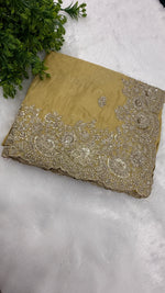 Yellow Shimmer Designer Saree