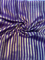 Purple Pure Tissue Stripes Saree 11