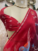 Maroon Paper Silk Saree