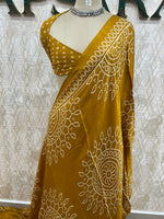 Yellow Bandhini Semi Modal Silk Saree 42