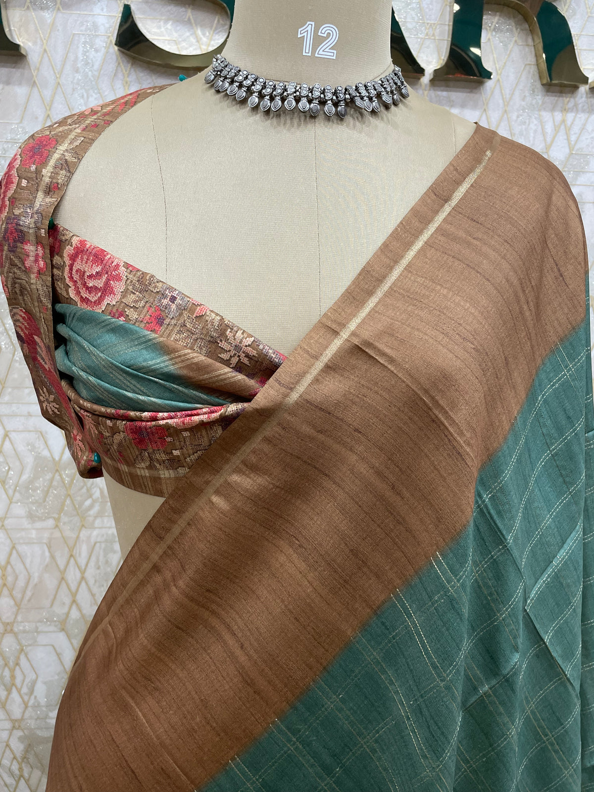 Green Raw Silk Saree 51