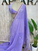 Lavender Jute Lenin Saree 68