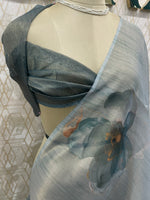 Gravy Tissue Floral Print Saree 35