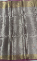 Gold n Pink Pure Tissue Brocade Saree 11