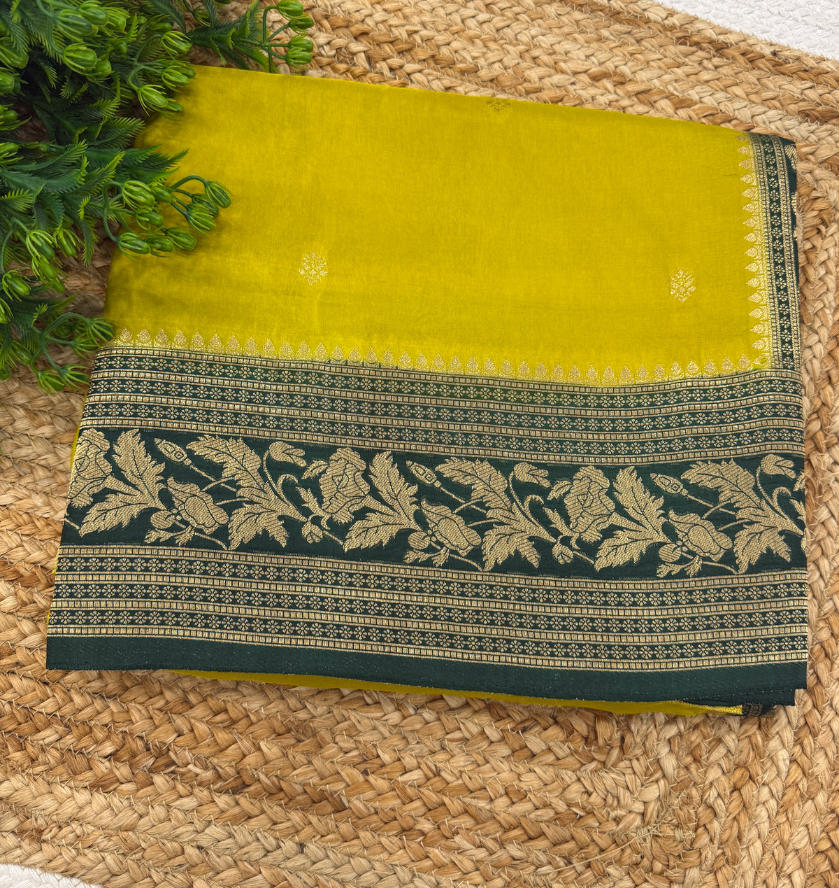 Yellow Semi Silk Saree 25