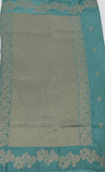 Sky Blue Banarasi Raw Silk Saree 32