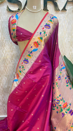 Pink Soft Silk Paithani Saree 99