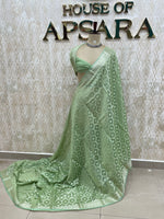 Pista Green Georgette Saree 26