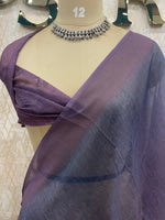 Purple Mul Cotton Kalamkari Print Saree 53