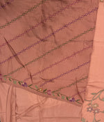 Onion Pink Soft Tussur Cross Stitch Embroidery Saree 21