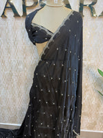 Black Katdana Work Designer Saree 87