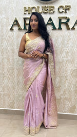 Lilac Shimmer Designer Saree