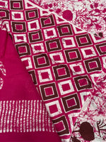 Pink Pure Cotton Handblom Saree