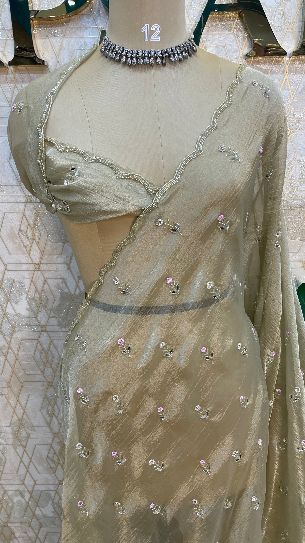 Beige Soft Tissue Designer Work