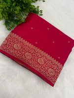 Pink Satin Mashru Silk Saree 07