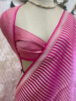 Pink Soft Tissue Contemporary Design Saree 30
