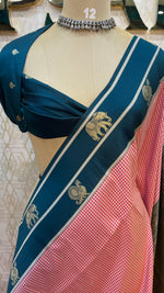 Pink n Green Semi Silk Saree 95