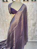 Purple Meenakari Khadi Georgette Saree 75