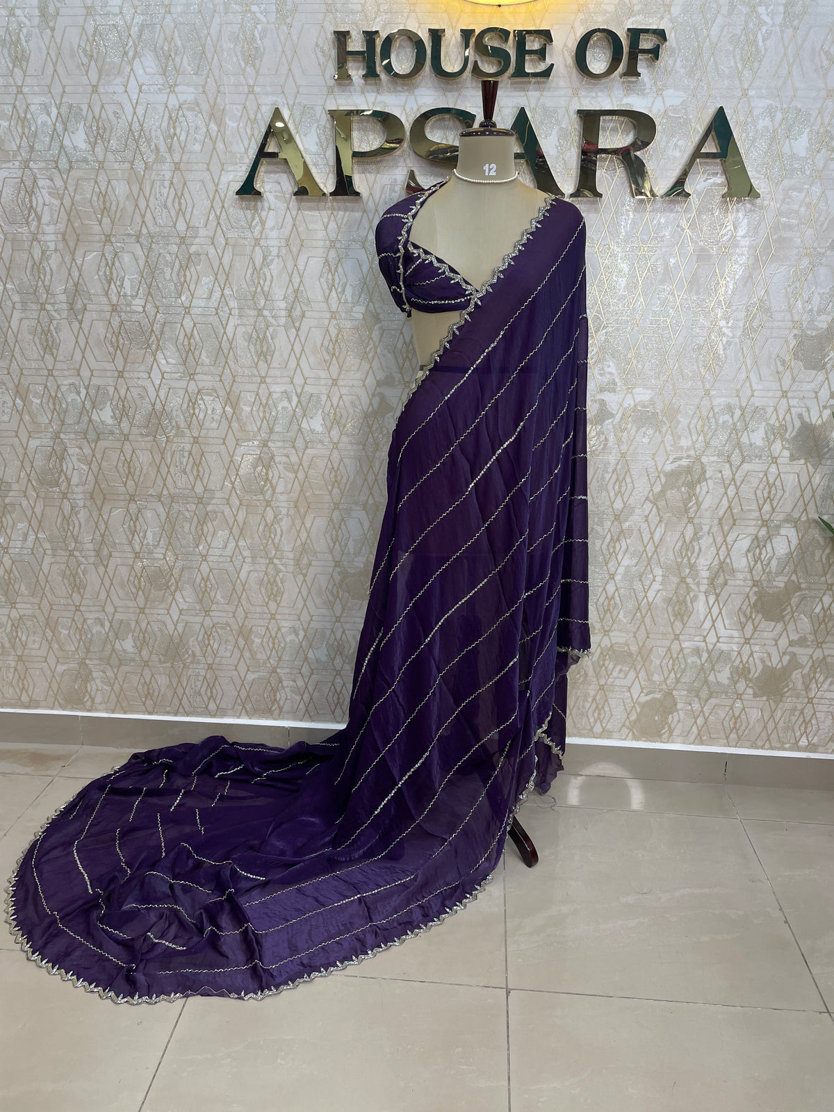 Purple Katdana Work Designer Saree 86