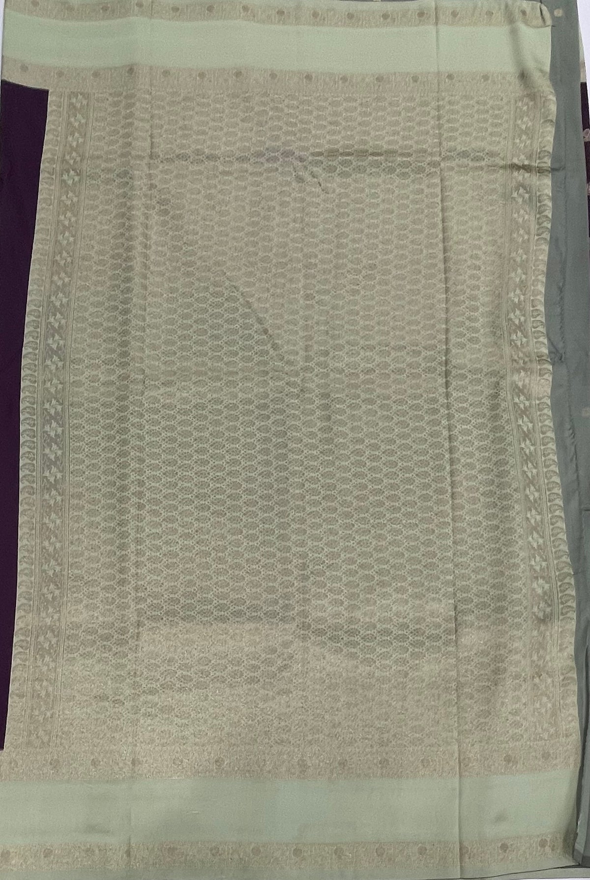 Wine n Mint Green Semi Silk Saree 42