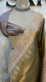 Gold n beige Semi Silk Saree 97