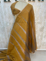 Yellow Jute Lenin Saree 78