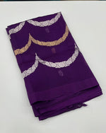 Wine Pure Kora Designer saree 02