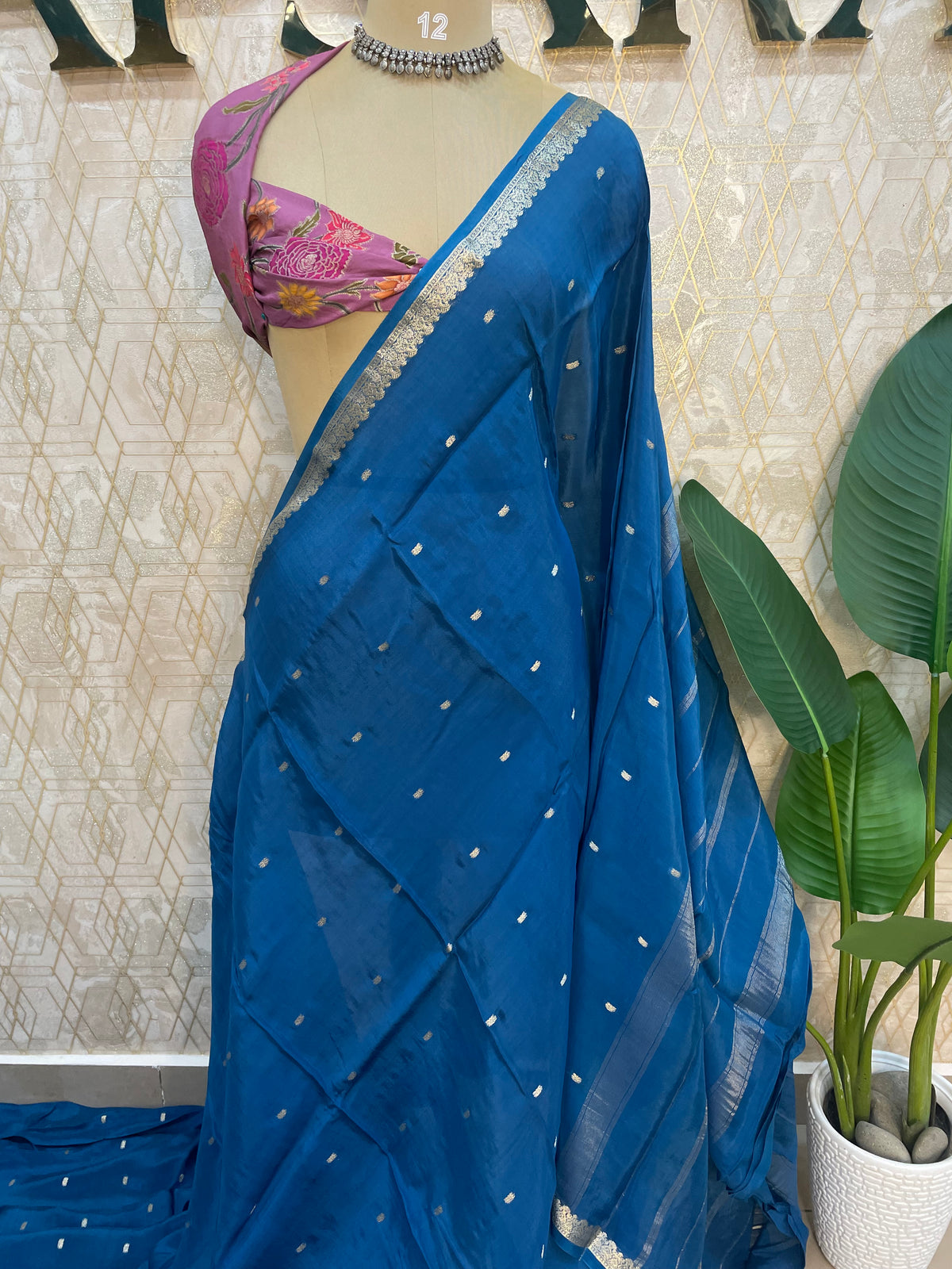Royal Blue Semi Silk Saree 105