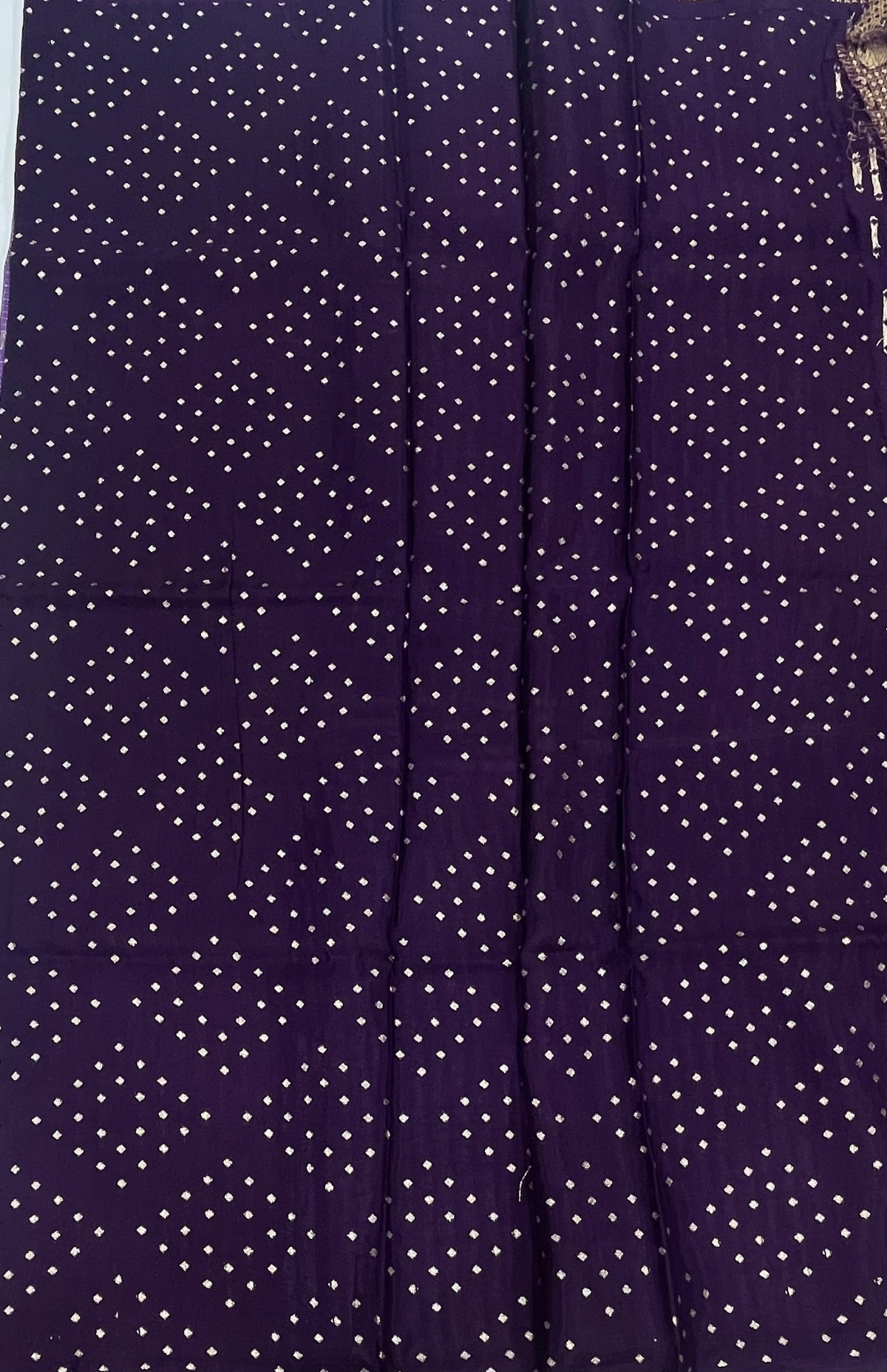 Lilac n Purple Checks Cotton Silk Saree 13
