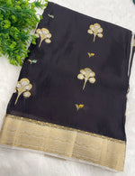 Black Dola Crepe Designer Saree 08