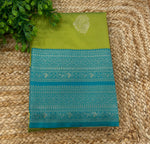Parrot Green n Sea Blue Semi Silk Saree 42
