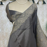 Gray Banarasi Tussar Georgette Saree 308