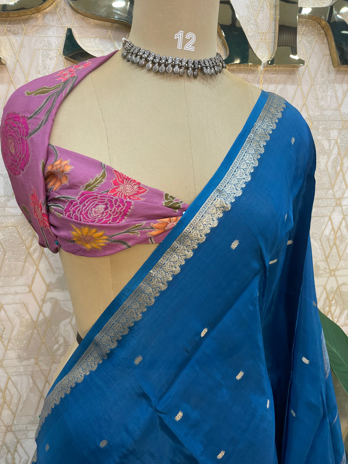 Royal Blue Semi Silk Saree 105
