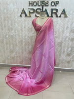 Pink Soft Tissue Contemporary Design Saree 30