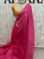 Pink Bamboo Silk Saree 48