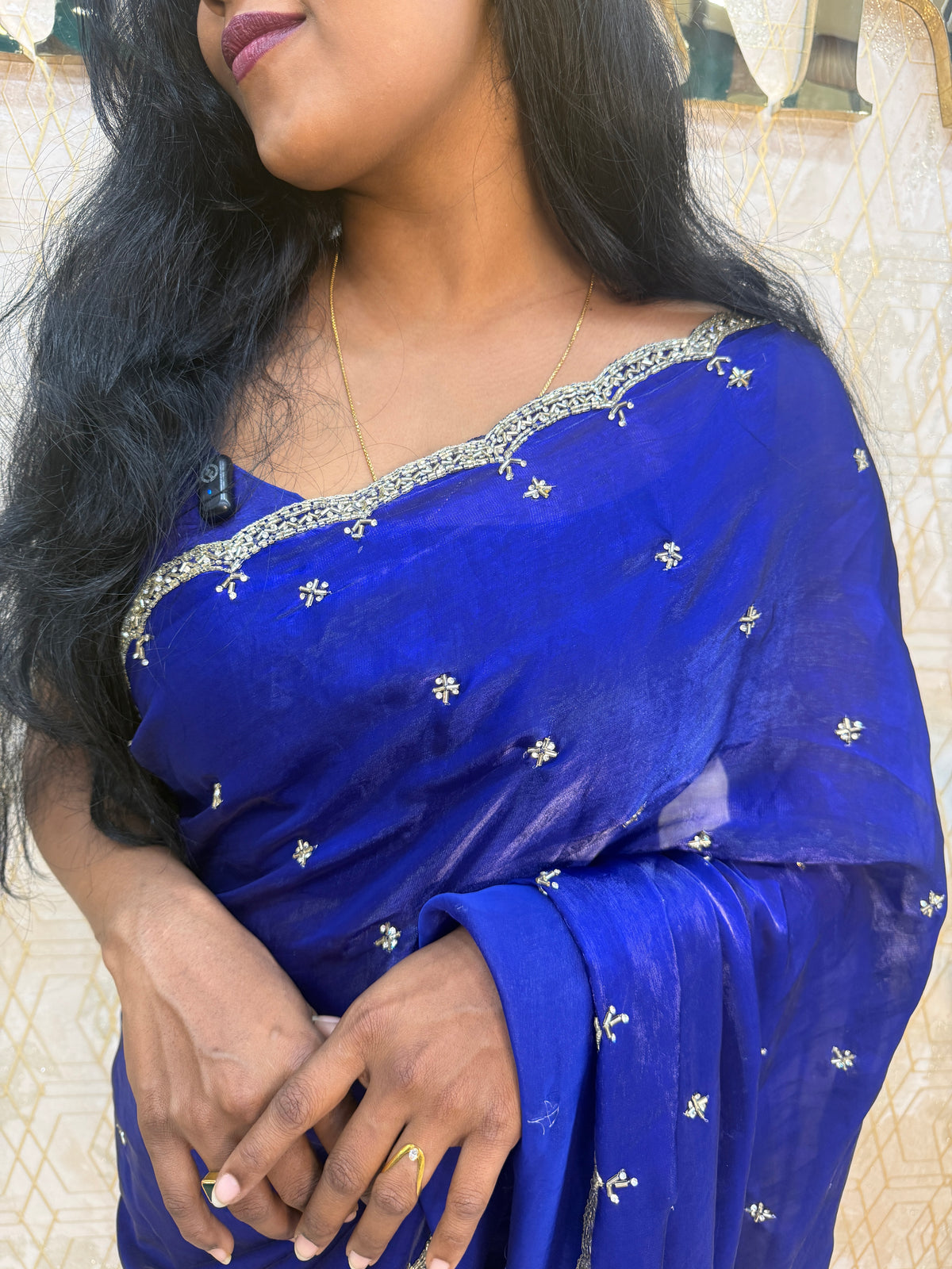 Royal Blue Katdana Work Designer Saree 87