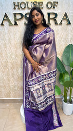 Purple Banarasi Soft Tissue Saree 200